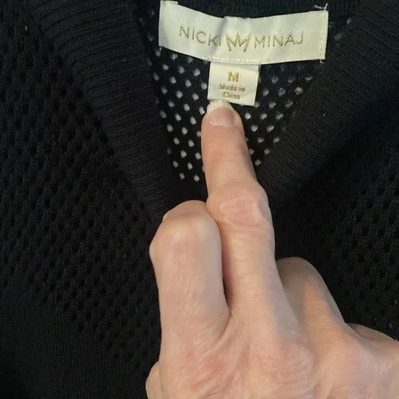 NWT Nicki Minaj Black Cold Shoulder long Midi/ Maxi Dress - Picture 4 of 7